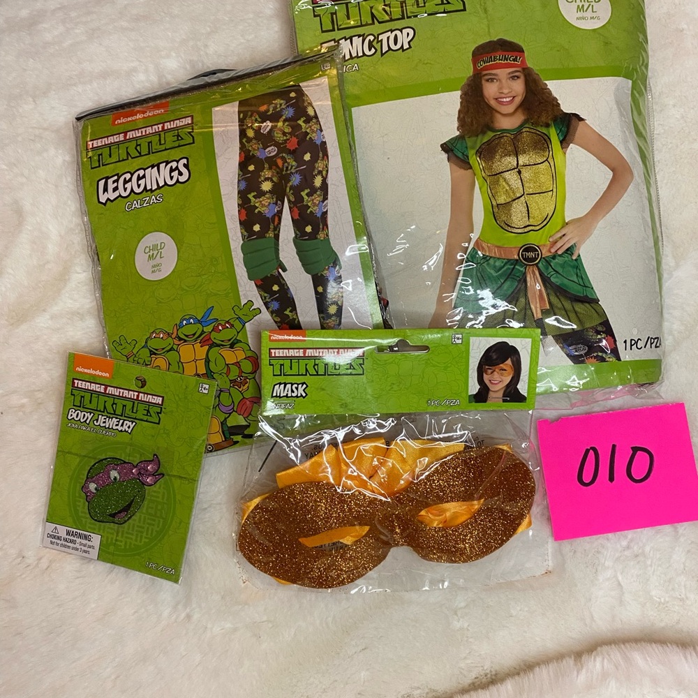 Teenage Mutant Ninja Turtles Child Costume Set – Shell, Top, Socks & Accessories